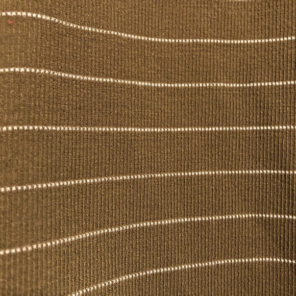 Forever 21 Olive Green Pinstriped Drop-Sleeve Top - Picture 7 of 7